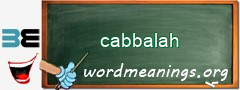 WordMeaning blackboard for cabbalah